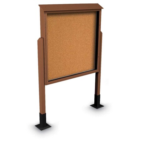 Sliding Door Indoor Enclosed Corkboard,4